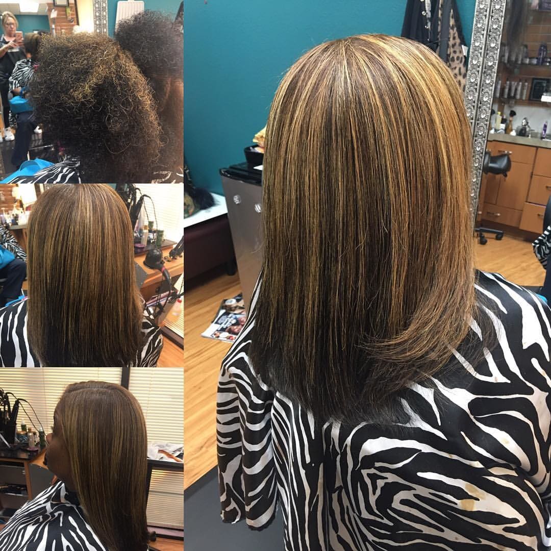 Actual Hair In The City client transformation: Dimensional highlights
